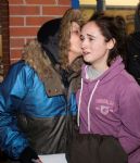 Saffron and Mum After Release From Swinton Police Station